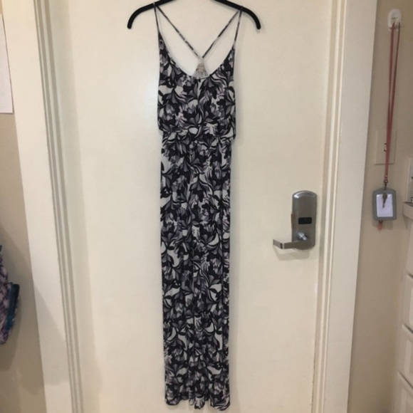 Loft Purple Floral Sleeveless Maxi Dress Size Small - Picture 1 of 9